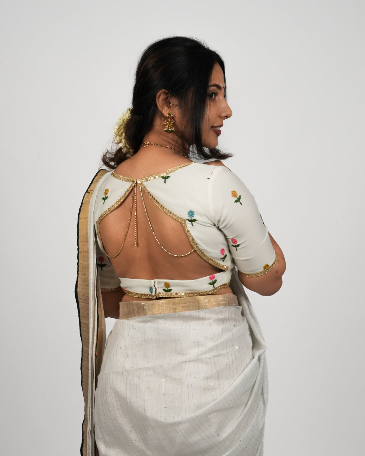 floral embroidered blouse