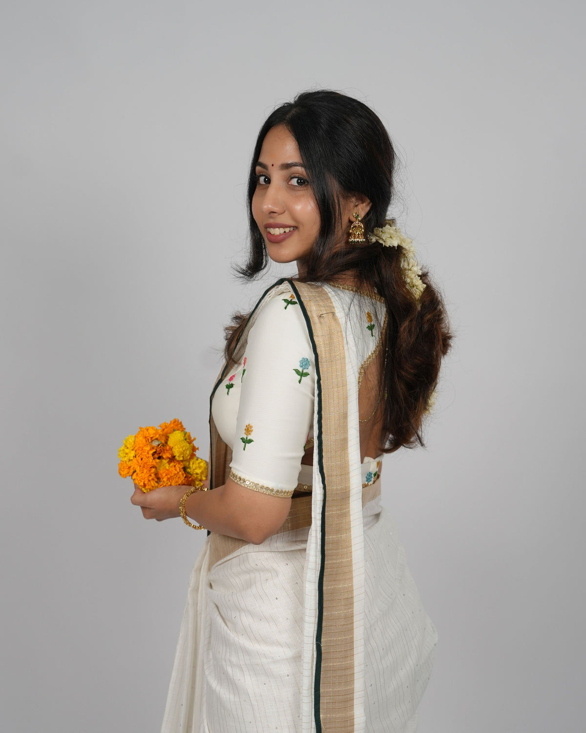 floral embroidered blouse